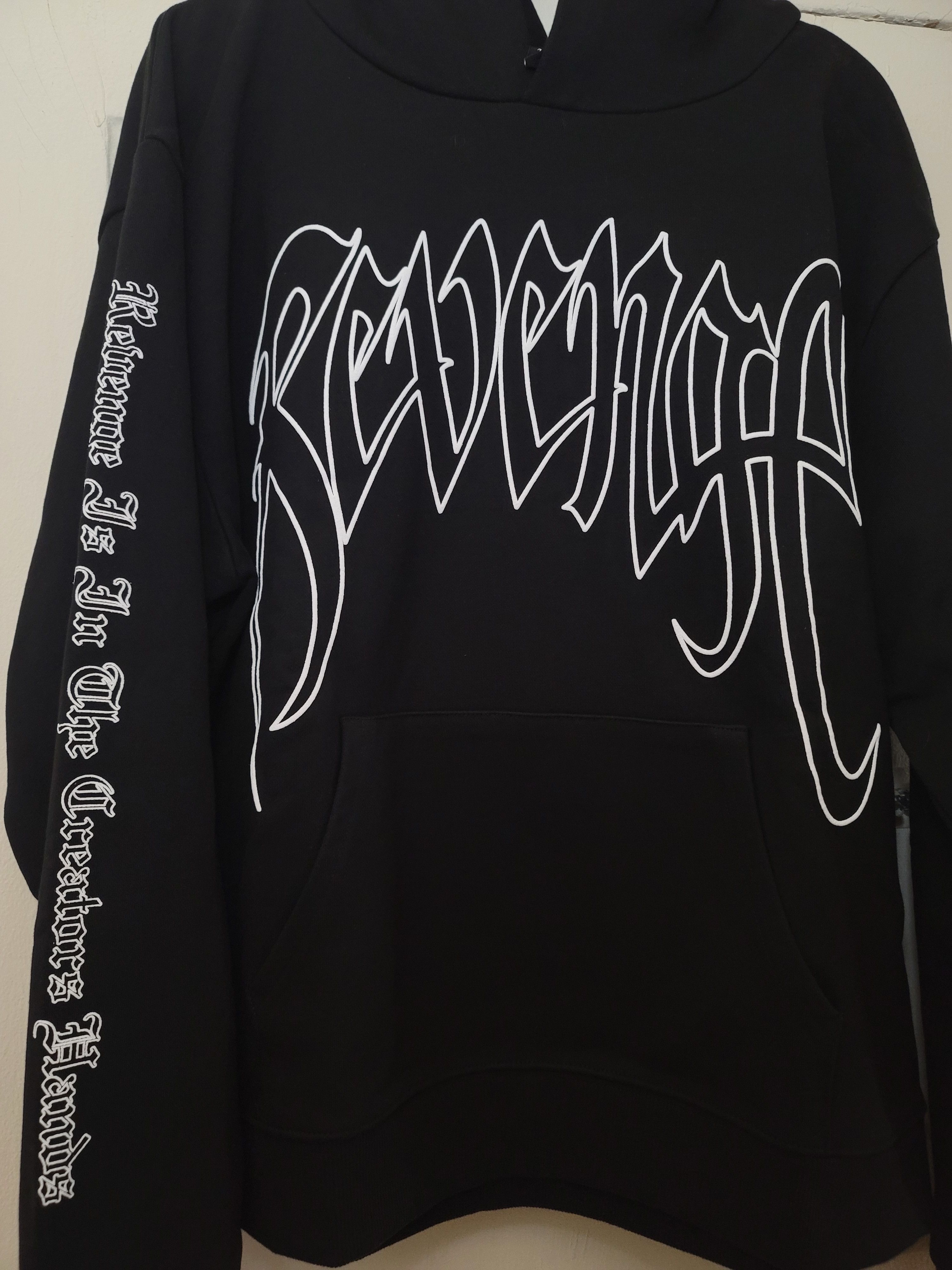 Image of Revenge "kill" Outline Hoodie Black, Men's (Size XL)