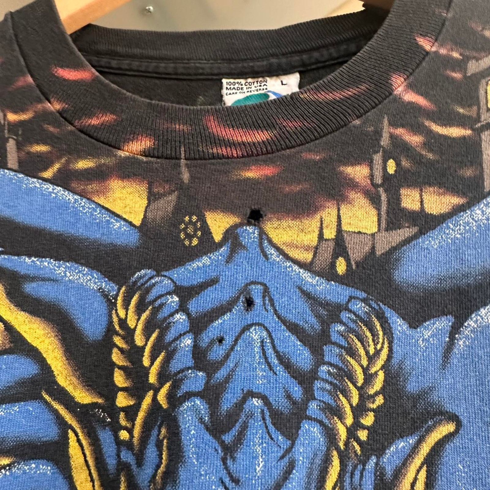 Liquid Blue × Vintage Vintage 1995 Gargoyle Liquid Blue AOP Shirt Size US L / EU 52-54 / 3 - 6 Thumbnail