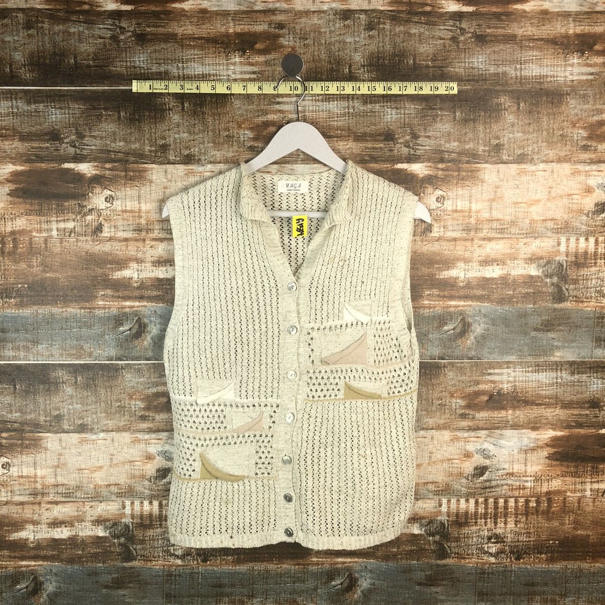 Homespun Knitwear × Japanese Brand Unga Grey Vest Knitwear #A1334 Size US S / EU 44-46 / 1 - 1 Thumbnail
