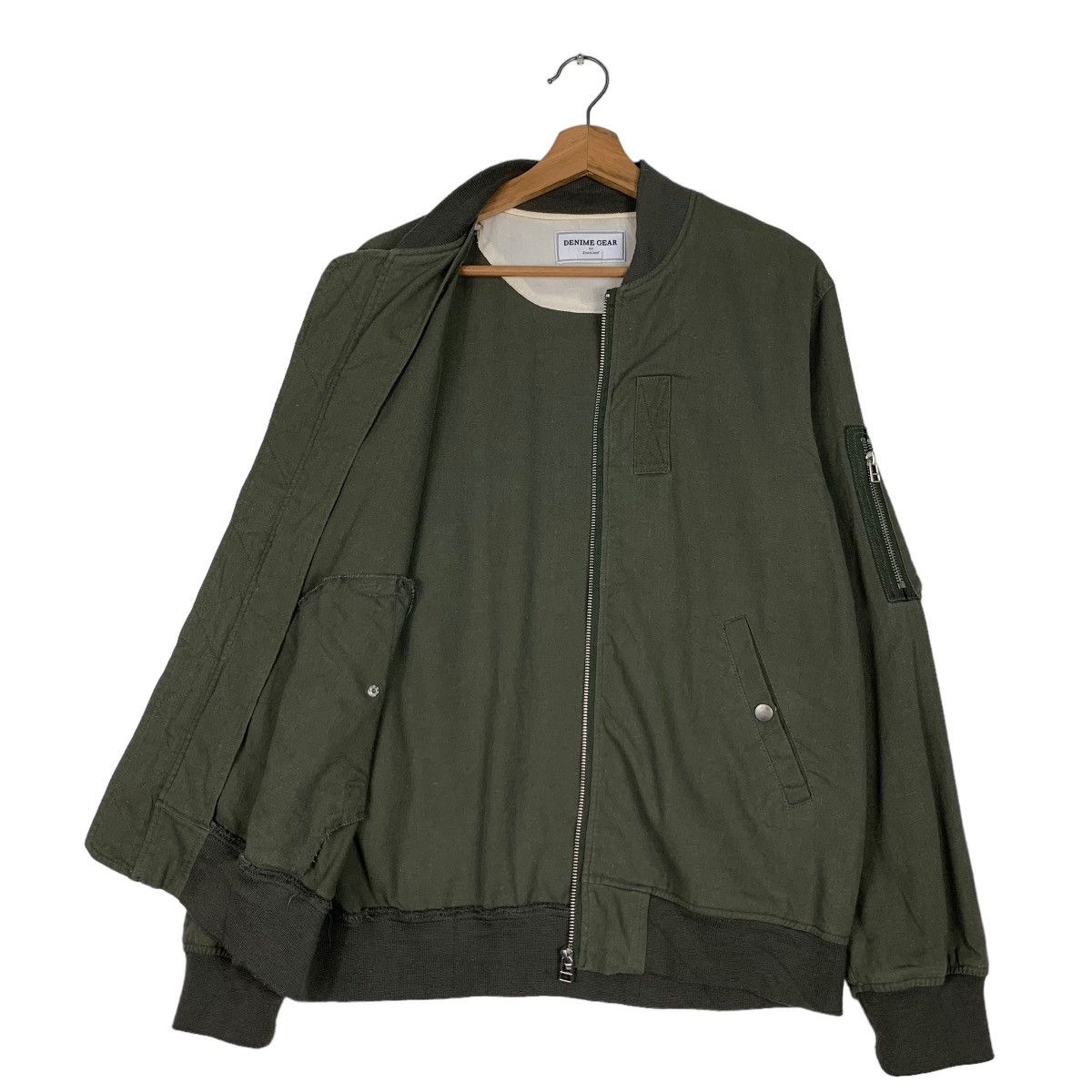 Denime DENIME GEAR Green Bomber Jacket #0933-C41 Size US L / EU 52-54 / 3 - 9 Thumbnail