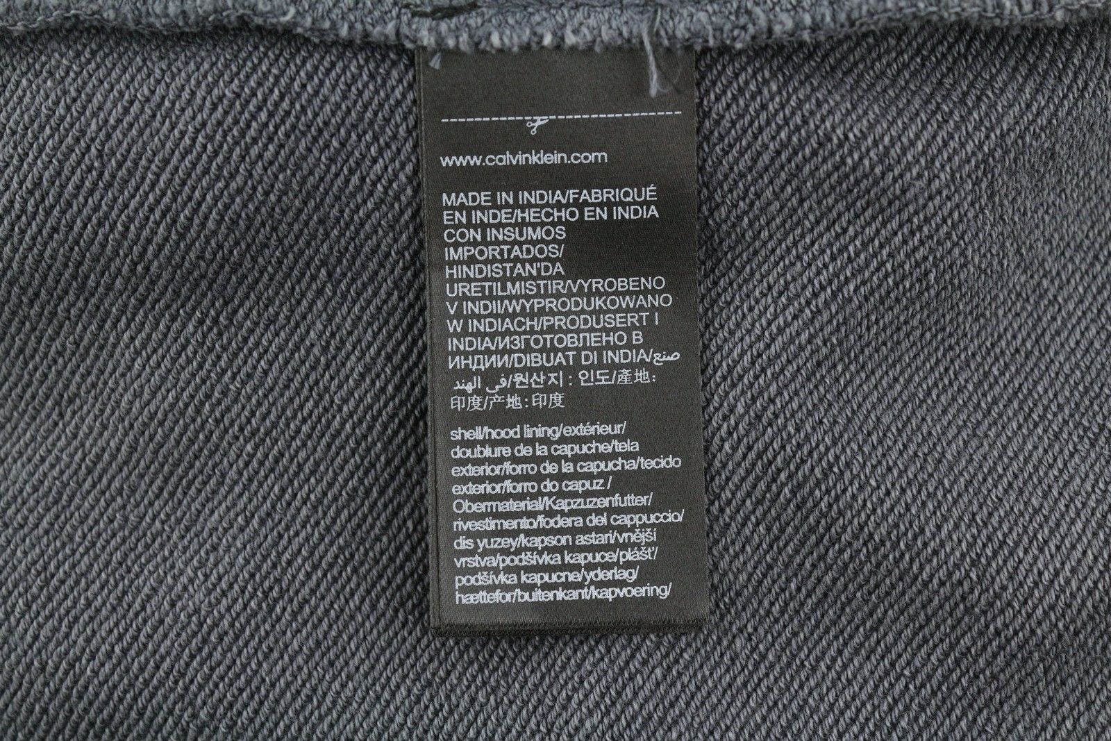 Calvin Klein 2XL Grey Faded Embroidered Logo Pullover Hoodie 87446 Size US XXL / EU 58 / 5 - 7 Thumbnail