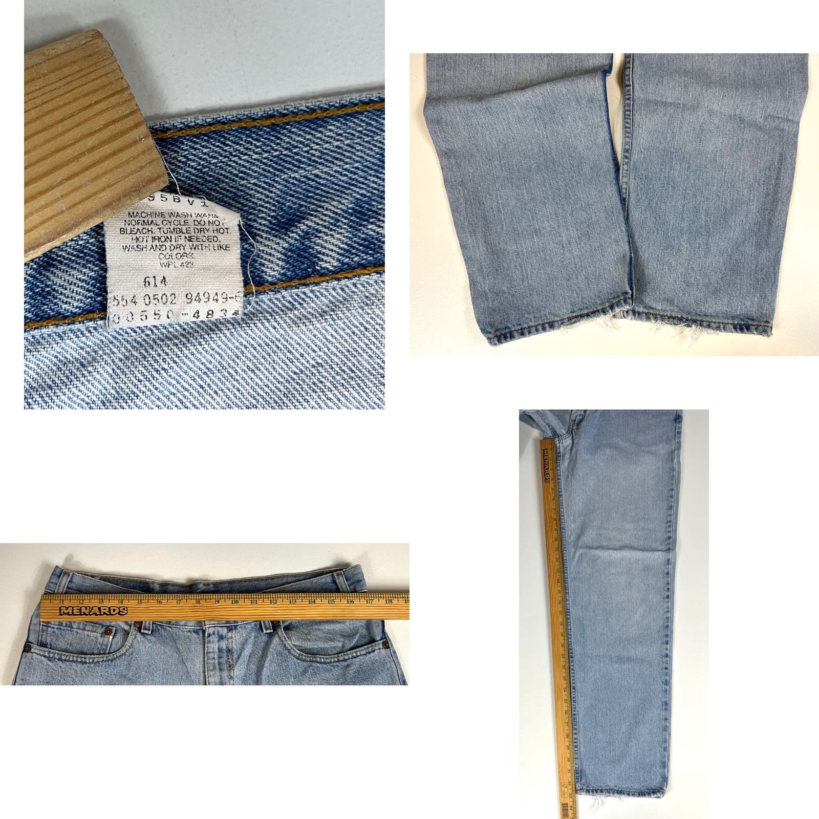 Levi's VINTAGE Levi's 550 Jeans Relaxed Fit Men’s Jeans Blue 34x33 5-Pocket Denim Made in USA Men’s Vintage Relaxed Fit Jeans Size US 34 / EU 50 - 8 Thumbnail