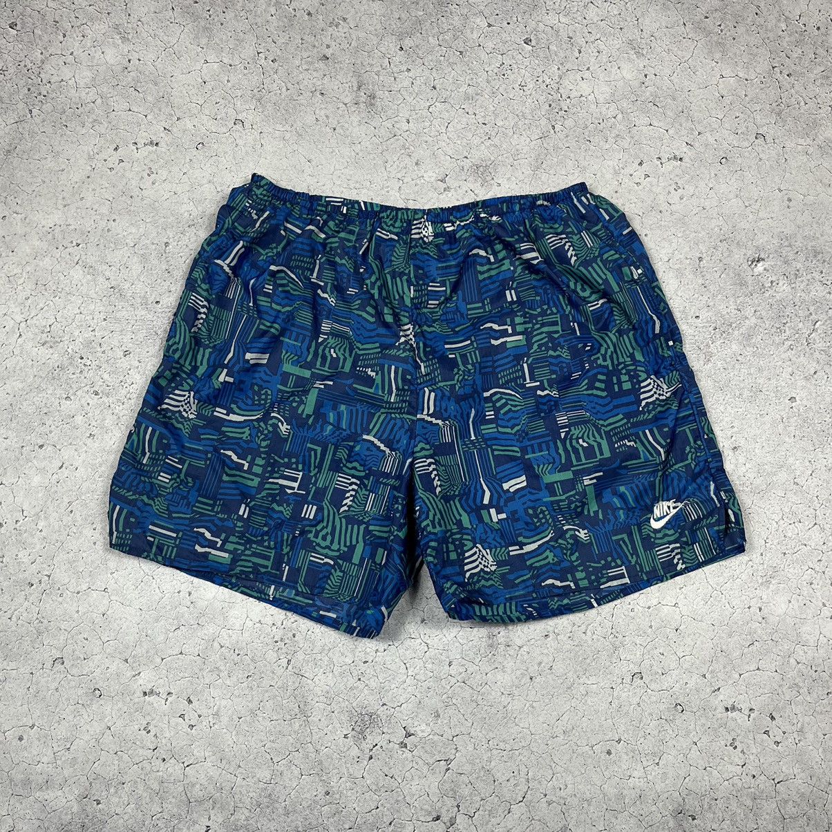 Nike Abstract Vintage Nylon Swimming Shorts 90s
