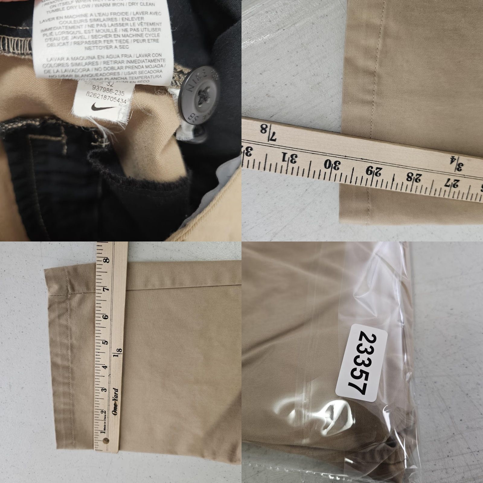Nike Nike SB Chino Pants Mens 32 Beige Stretch Casual 937986-235 Pants Flat Front Zip Size US 32 / EU 48 - 9 Thumbnail