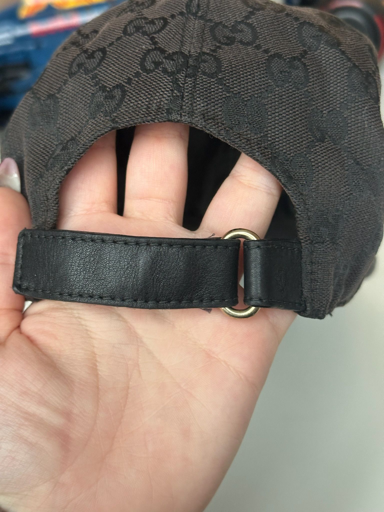 Gucci Authentic Gucci Hat Canvas GG Monogram Black Web Size ONE SIZE - 6 Thumbnail