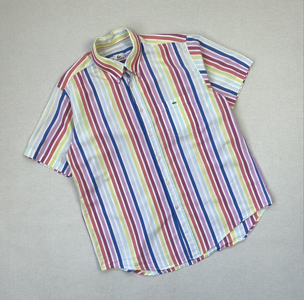 Lacoste × Vintage Men’s Vintage Lacoste Short Sleeve Shirt size 42 Size US XL / EU 56 / 4 - 1 Thumbnail