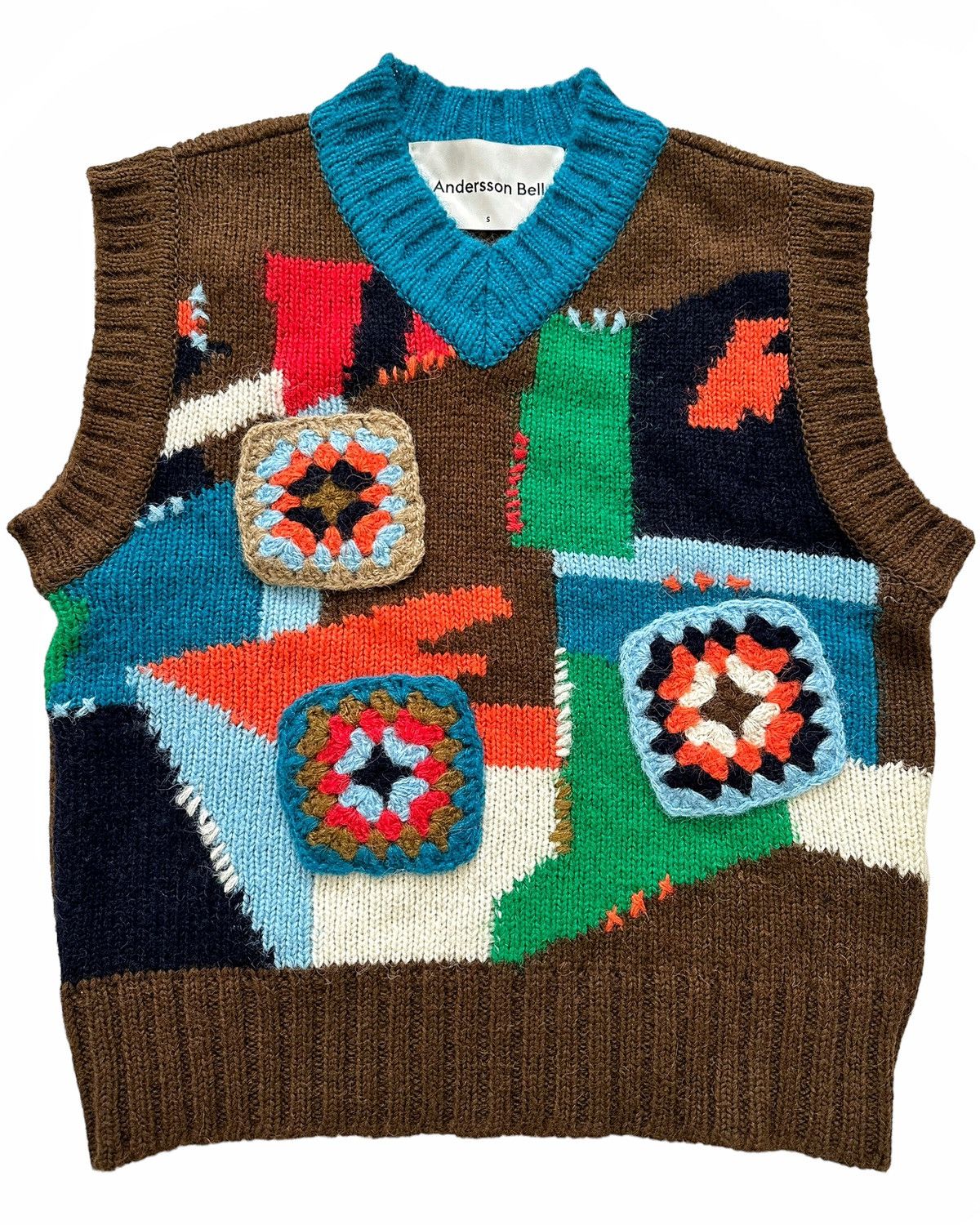 Andersson Bell Crochet Intarsia Knit Floral Vest Size US S / EU 44-46 / 1 - 1 Thumbnail