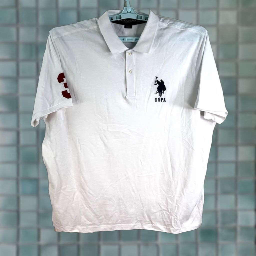 U.S. Polo Assn. U.S. Polo Assn. Big Pony #3 Polo Shirt Mens 3XL White Classic Golf Activewear Size US XXL / EU 58 / 5 - 1 Thumbnail