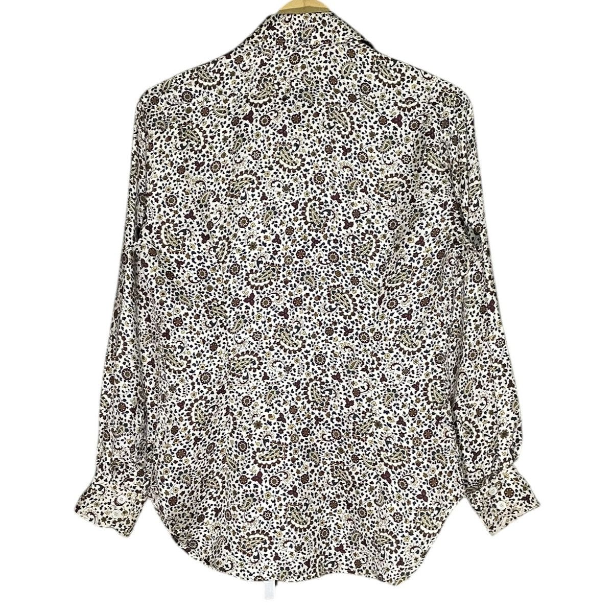 Celine × Designer Celine Paisley Bottom Up Silk Shirt Size XS / US 0-2 / IT 36-38 - 2 Thumbnail