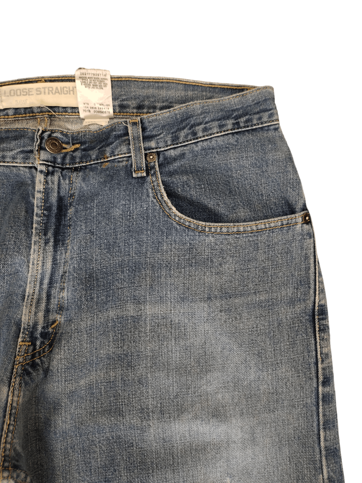 Levi's Vintage Clothing Vintage Y2k Levis Lot 569 Loose Straight Distress Jeans Size US 34 / EU 50 - 3 Thumbnail