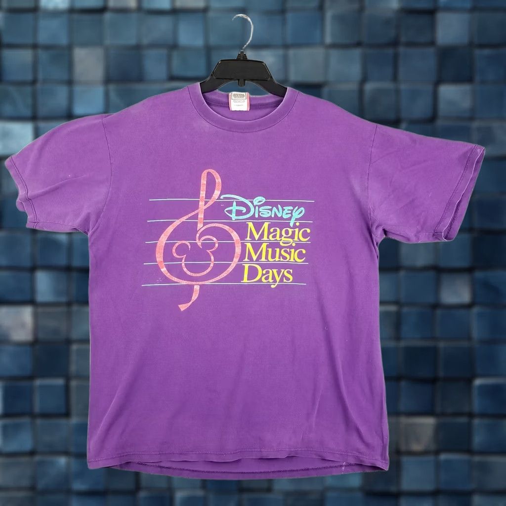 Disney VINTAGE Disney Designs Shirt Adult Large Purple Marks Quality Disney Magic Music Days Shirt Mens Size US L / EU 52-54 / 3 - 1 Thumbnail