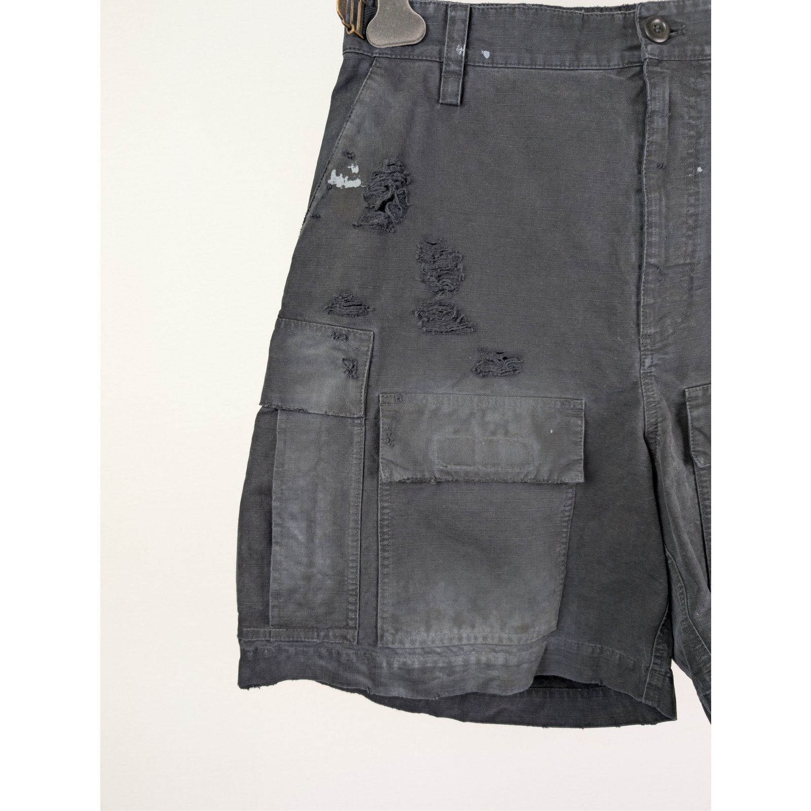 Balenciaga o1rshd1 Cotton Ripstop Shorts in Black Size US 30 / EU 46 - 6 Thumbnail