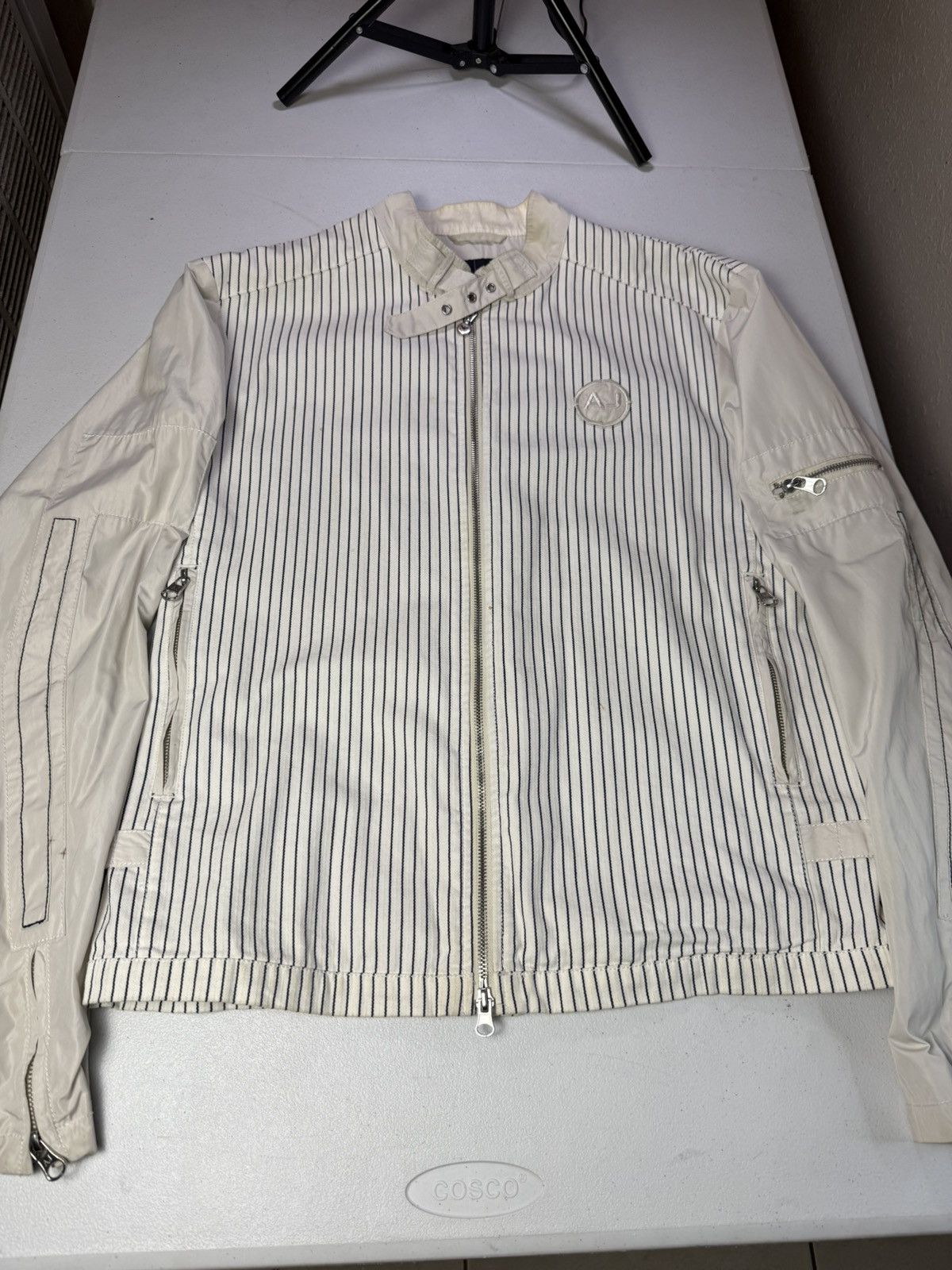 Armani Vintage Armani Jeans Pinstripe Jacket Size XL Size US XL / EU 56 / 4 - 2 Thumbnail