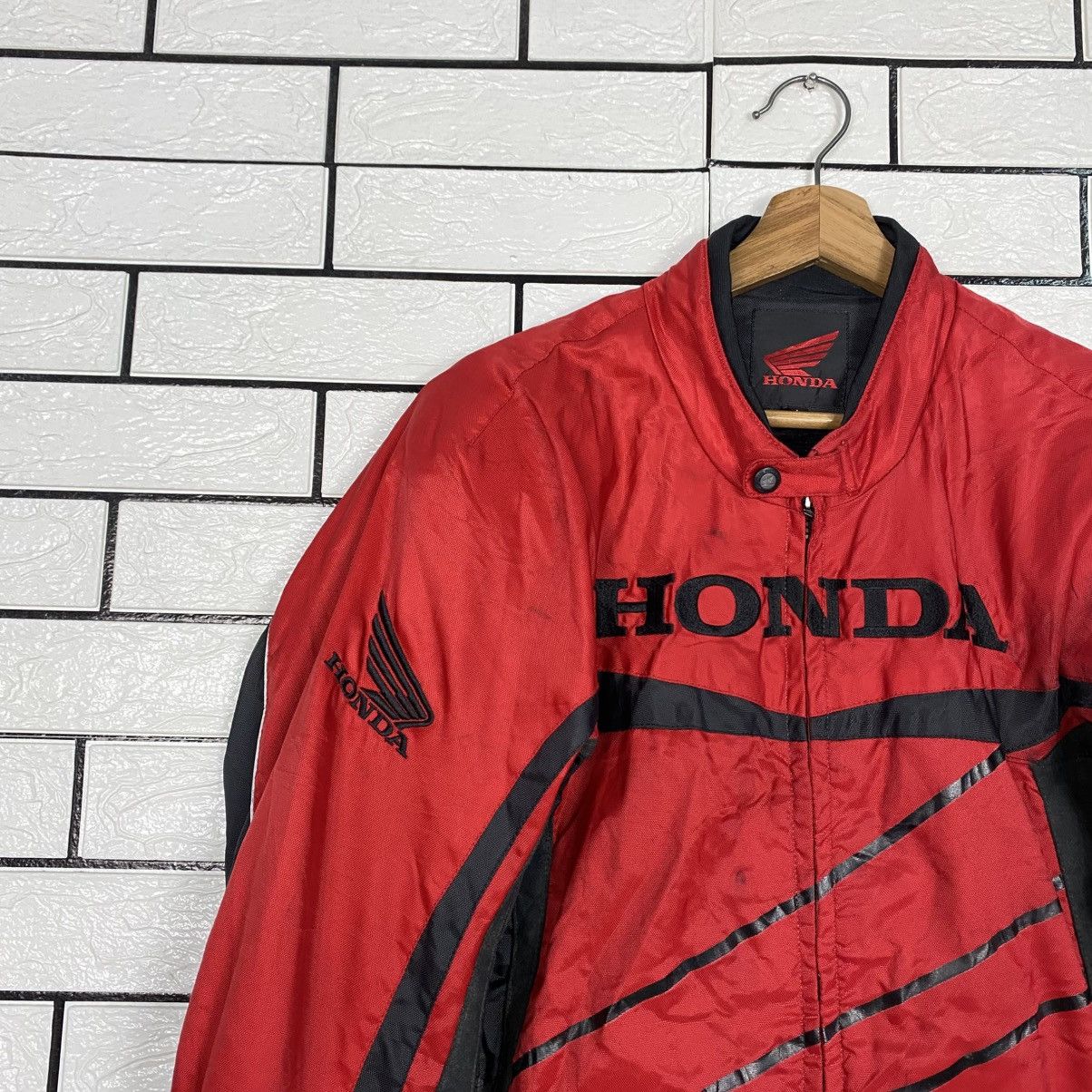 Japanese Brand Vintage Racing Jacket Biker Honda Big Ligo Size US L / EU 52-54 / 3 - 8 Thumbnail