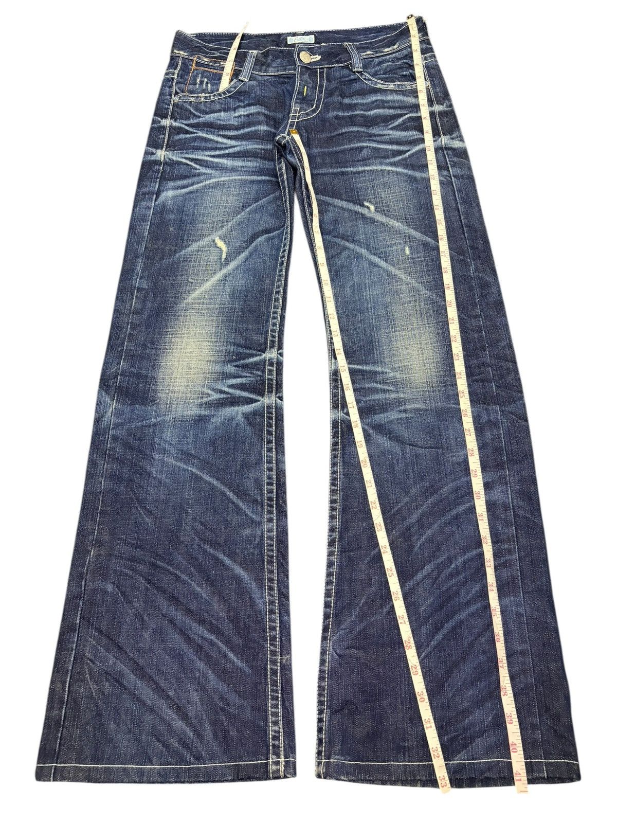 Hysteric Glamour Vintage Japanese Brand Distress Low Rise Flare Jeans Size 31" - 7 Thumbnail
