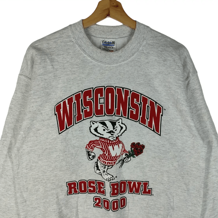 Gildan Vintage Y2K Mirror Print Wisconsin Rose Bowl Sweatshirts Size US M / EU 48-50 / 2 - 3 Thumbnail