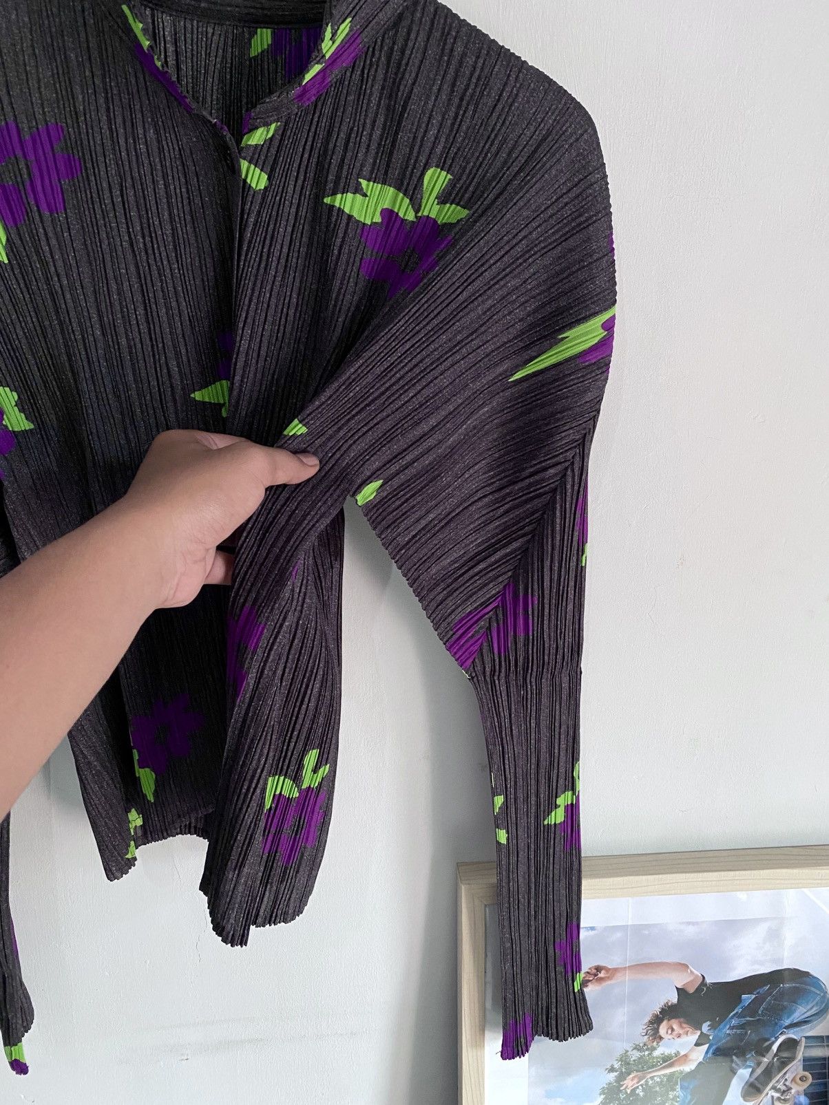 Pleats Please Issey Miyake Pleats Please Pleated Issey Miyake L/S Shirt Cardigan Flower Size M / US 6-8 / IT 42-44 - 9 Thumbnail
