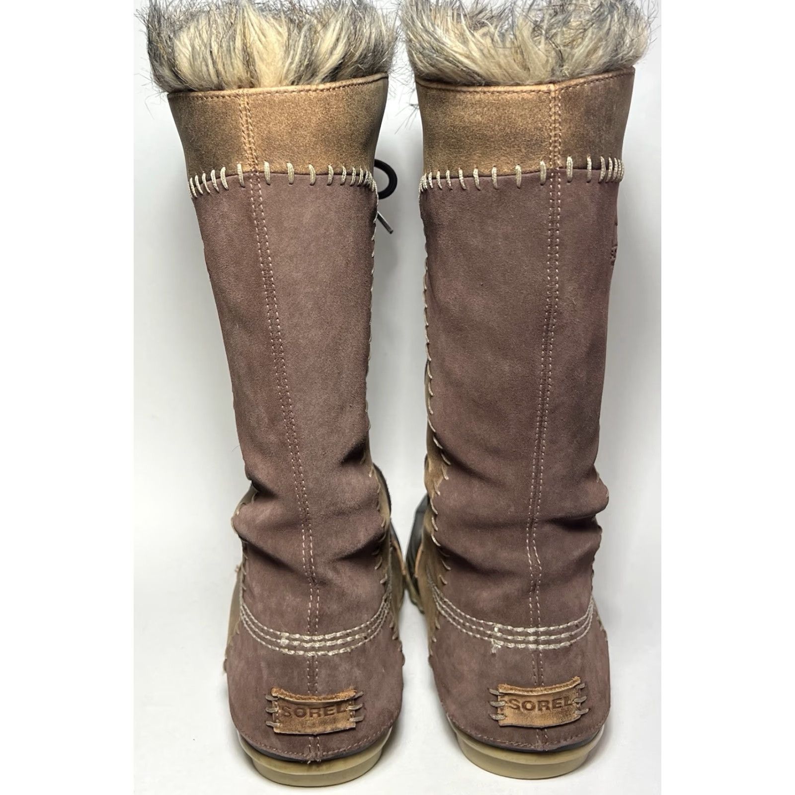 SOREL Sorel Cate The Great Boots Womens Knee High Winter Fur Lace Up Waterproof Insulated 14.75” Brown Size 7 NL1572-256 Size US 7 / IT 37 - 5 Thumbnail