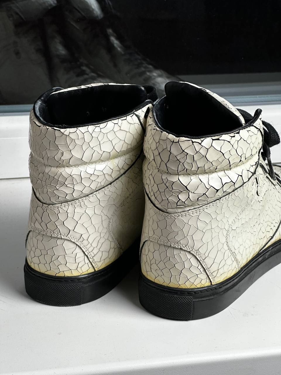 Balenciaga Balenciaga High Top Trainers Snake Skin Cracked Size 7.5 Size US 7.5 / EU 40-41 - 9 Thumbnail