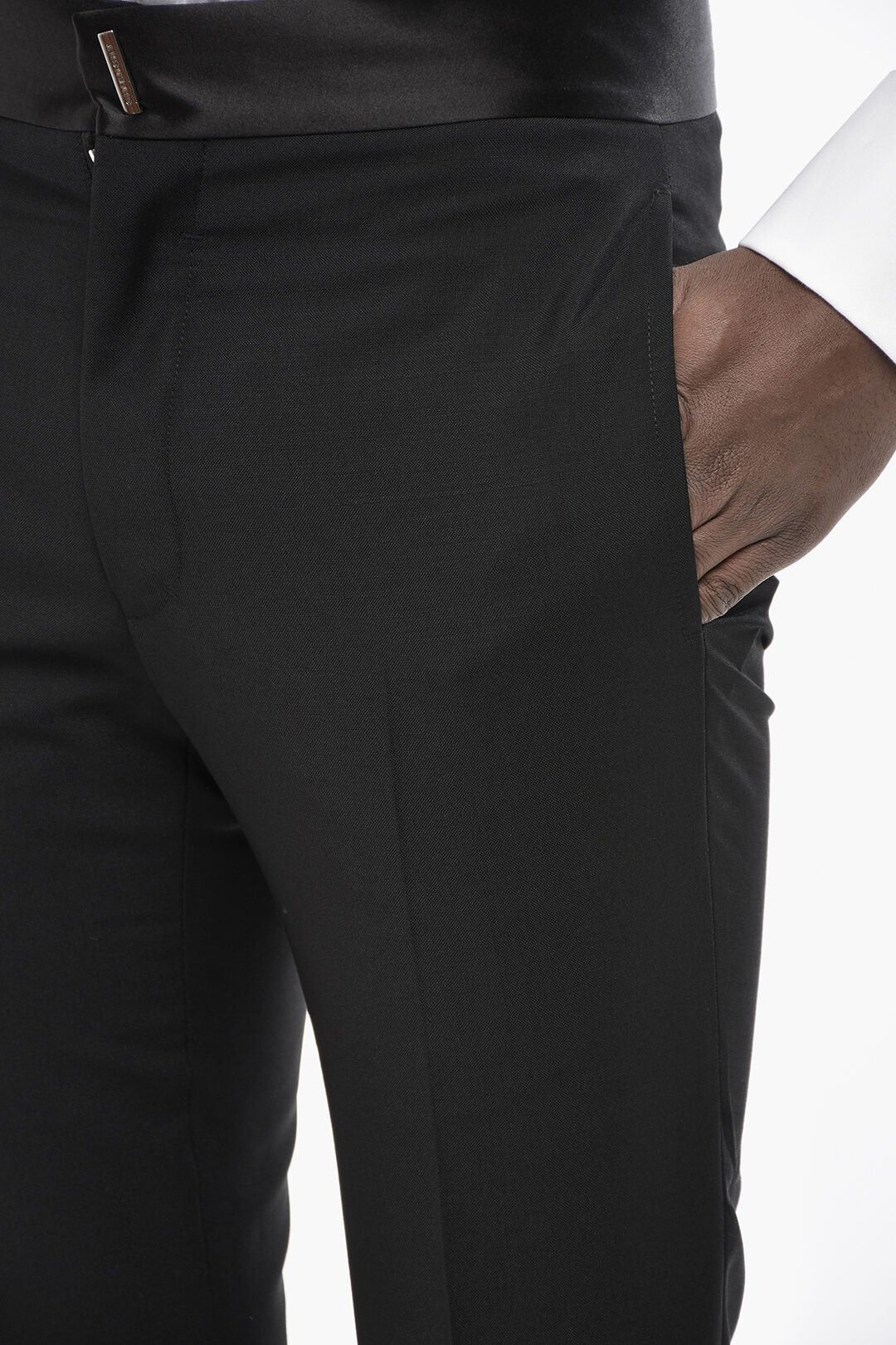 Givenchy og1mm0326 Mohair-Blend Pant in Black Size US 30 / EU 46 - 3 Thumbnail