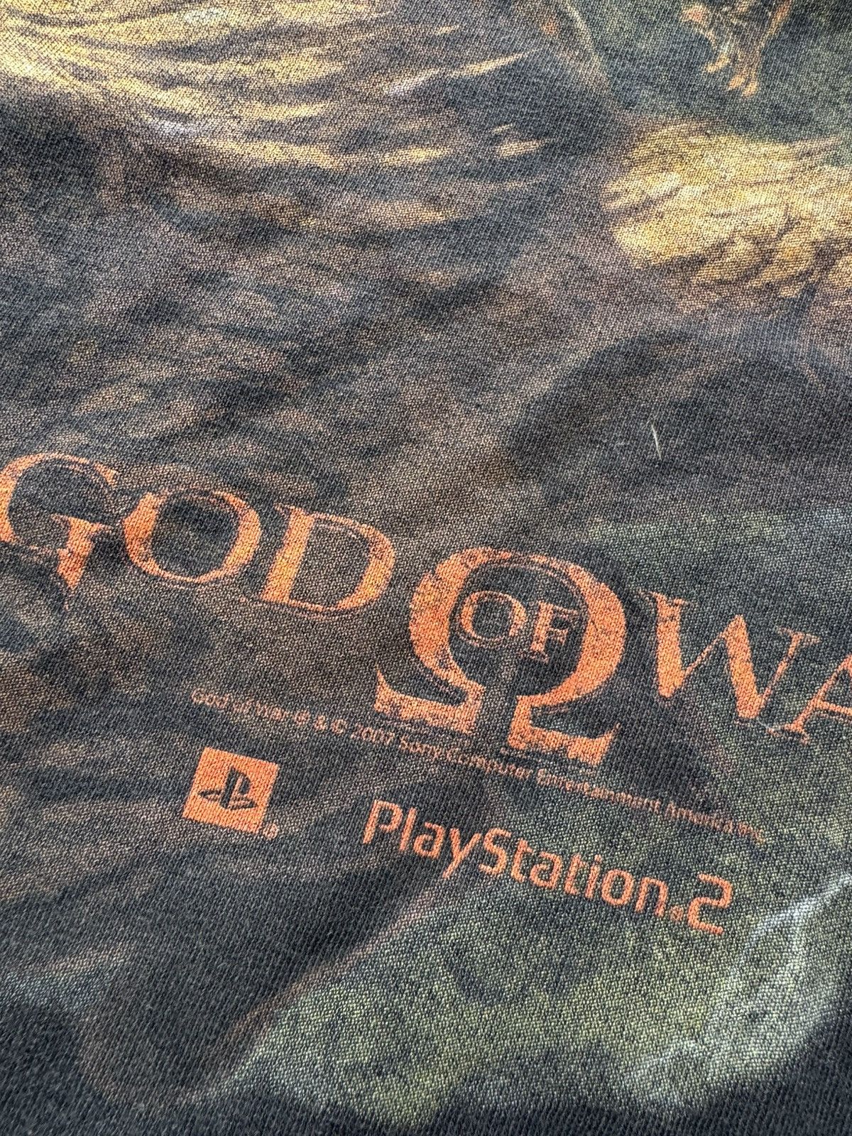 Playstation 2007 Vintage God Of War PlayStation Game Kratos T-Shirt Size US L / EU 52-54 / 3 - 3 Thumbnail