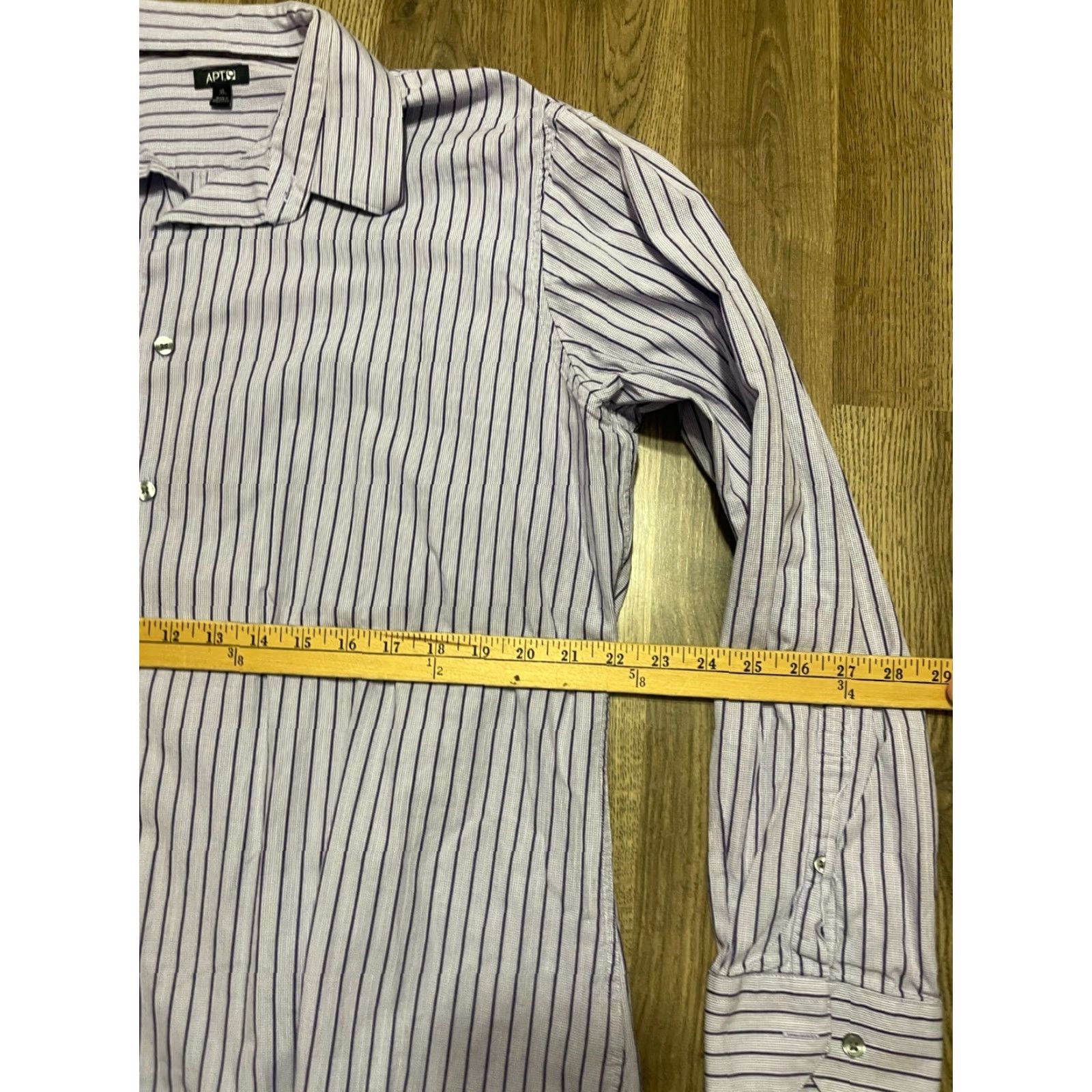 Apt. 9 Apt.9 Men's XL Purple Striped Button-Up Long Sleeve Shirt User: Apt.9 Men's Size XL Purple Striped Button-Up Long Sleeve Shirt Size US XL / EU 56 / 4 - 6 Thumbnail