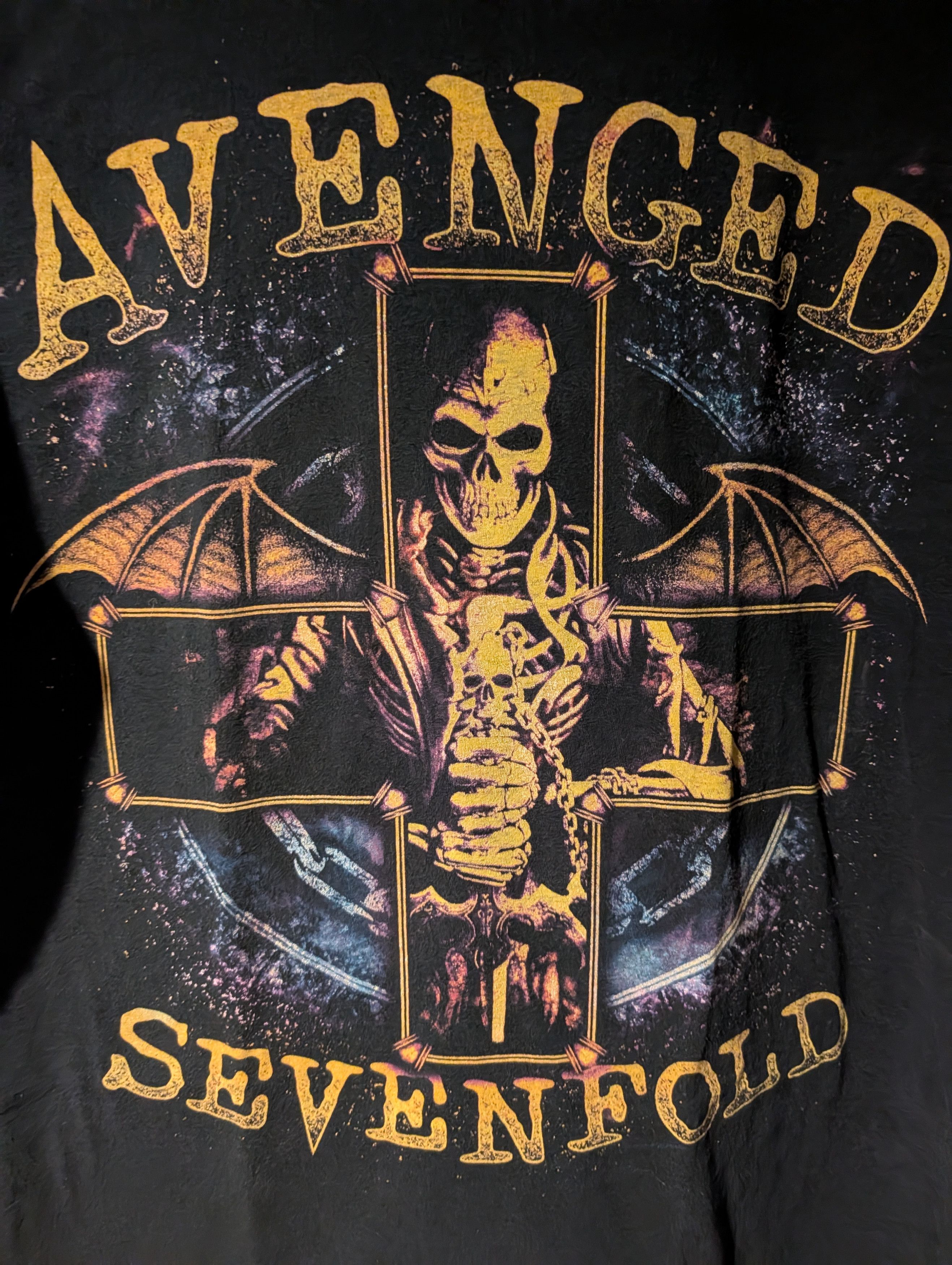Band Tees AVENGED SEVENFOLD Shirt Mens XL Deathbat Metal Band Tee Size US XL / EU 56 / 4 - 2 Thumbnail