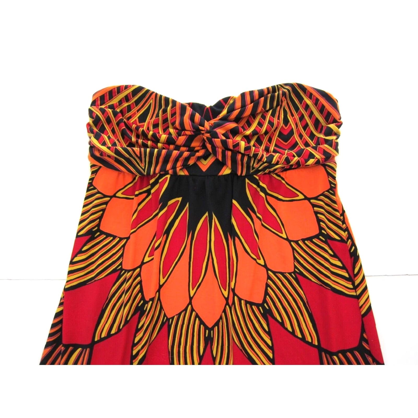 Nicole Miller VINTAGE Nicole Miller Dress Main Selling Point OR Brand Geometric Stretch Strapless Dress L Red Size L / US 10 / IT 46 - 3 Thumbnail