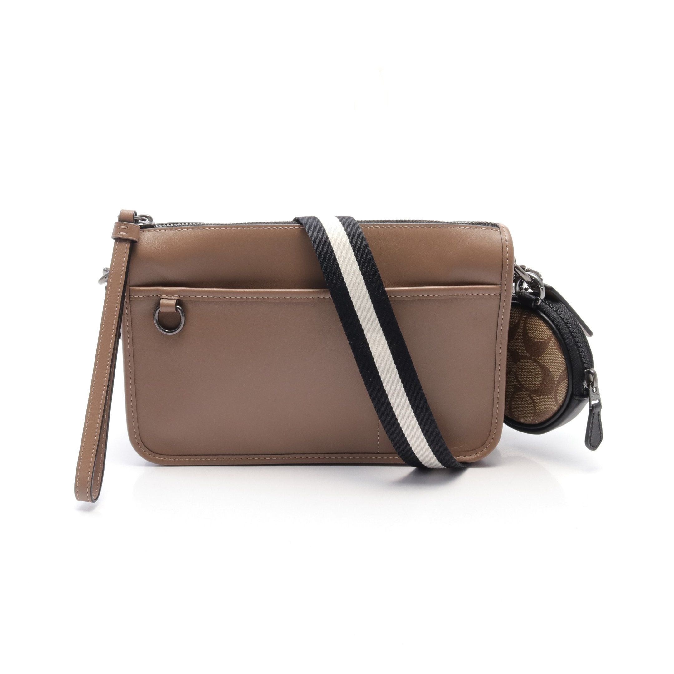 Coach Coach Heritage Convertible Crossbody Shoulder Bag Leather Gray Beige Size ONE SIZE - 1 Thumbnail