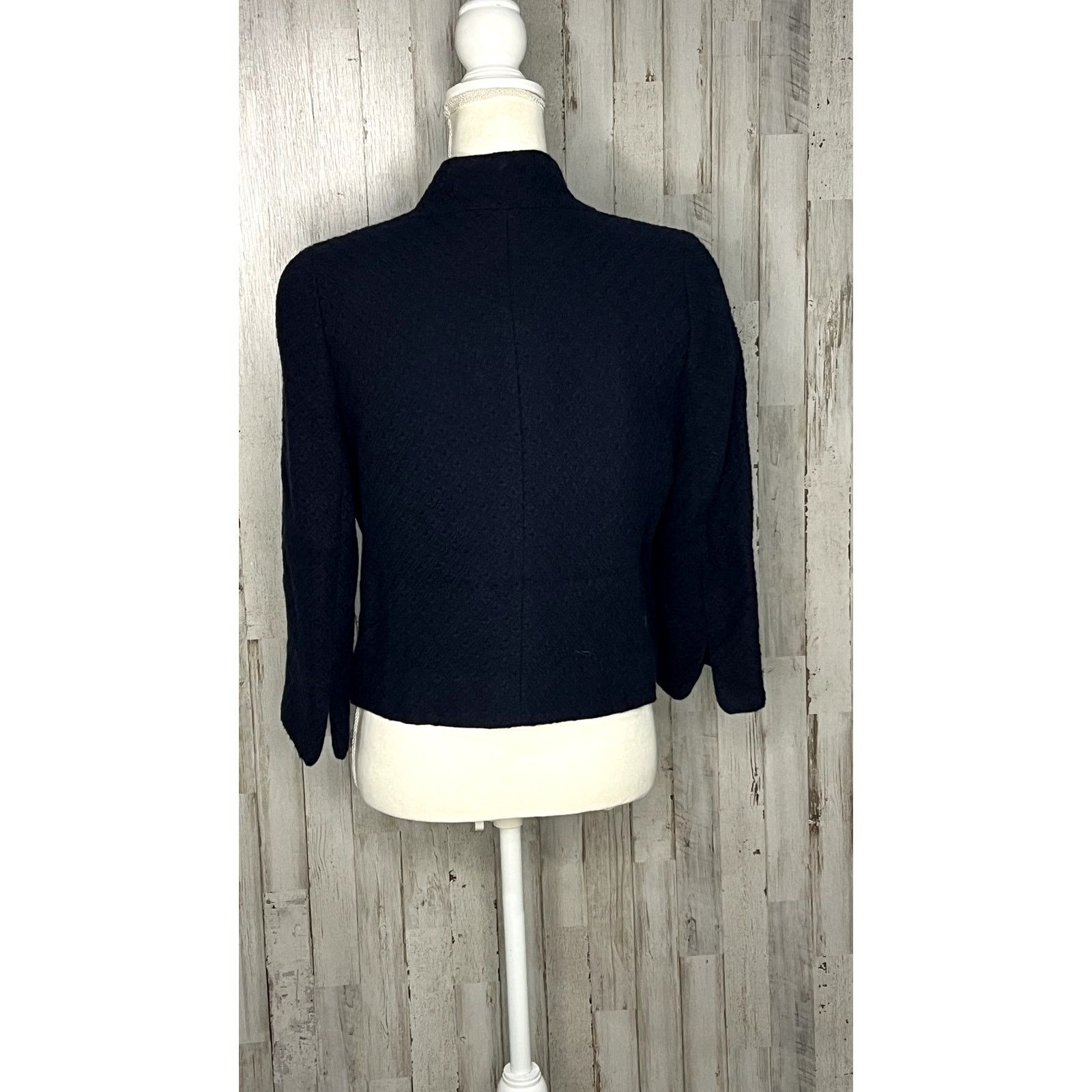 Isaac Mizrahi Isaac Mizrahi for Target Women's Navy Blue Tweed Jacket Size M / US 6-8 / IT 42-44 - 3 Thumbnail