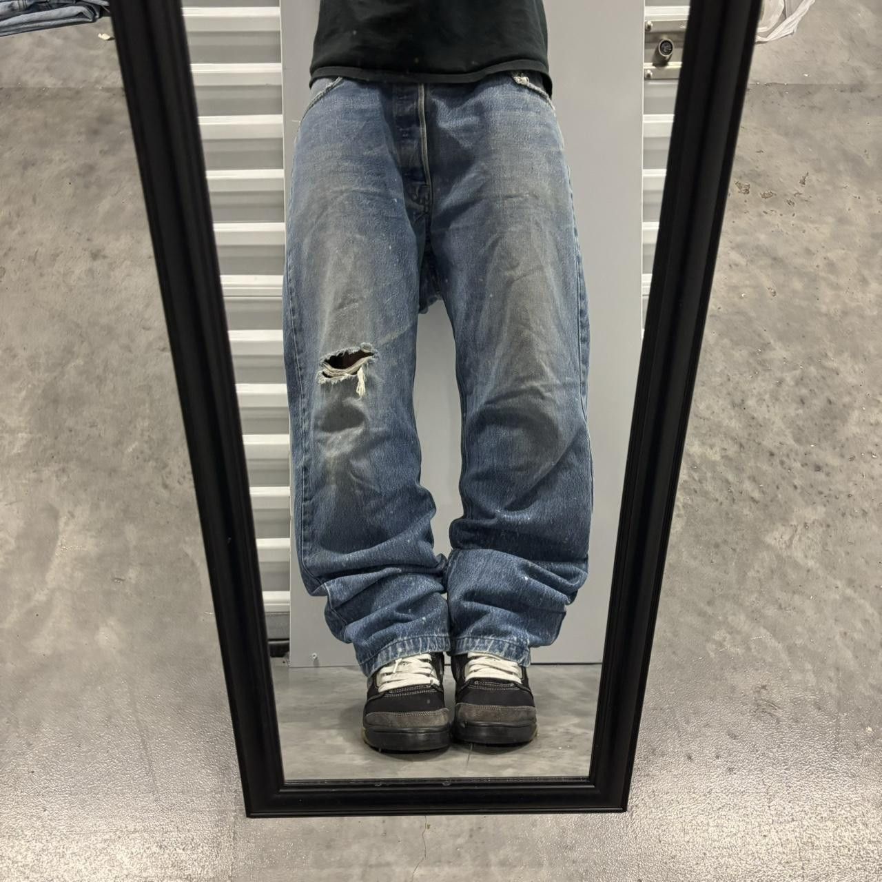 Levi's × Vintage Crazy Vintage 90s Grunge Levi’s 501 Faded Medium Wash Distressed Denim Jeans! Size US 36 / EU 52 - 1 Thumbnail