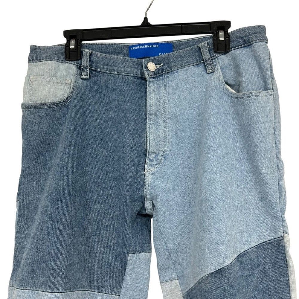 Other DL1961 x Ksenia Schnaider Zoie Wide Leg Patchwork Jeans 32 Size 32" / US 10 / IT 46 - 16 Thumbnail