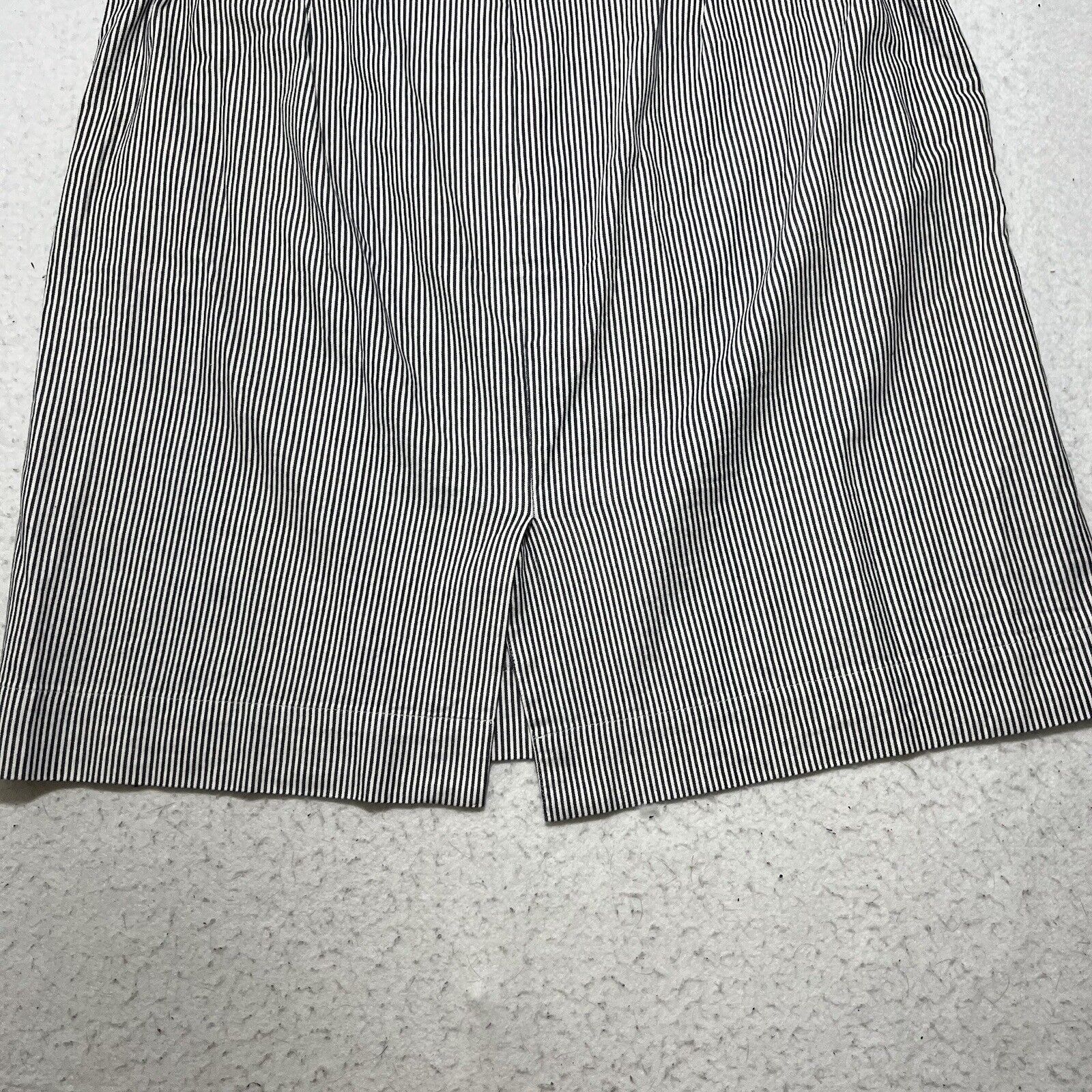 Other Talbots 14W Straight Pencil Skirt Career Navy Striped Slit Size 36" / US 14 / IT 50 - 8 Thumbnail