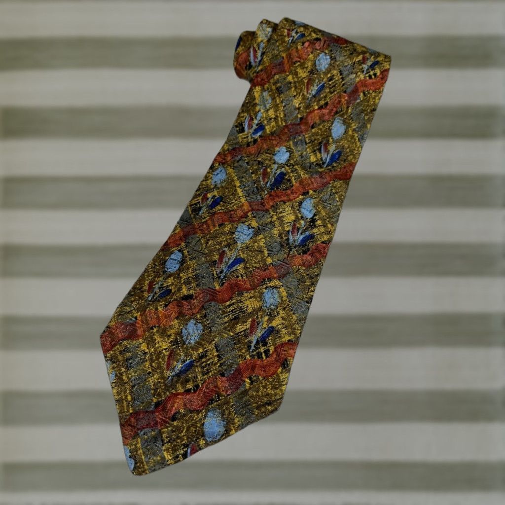 Ermenegildo Zegna VINTAGE Ermenegildo Zegna Silk Tie Floral Men’s Tie Made in Italy Size ONE SIZE - 1 Thumbnail