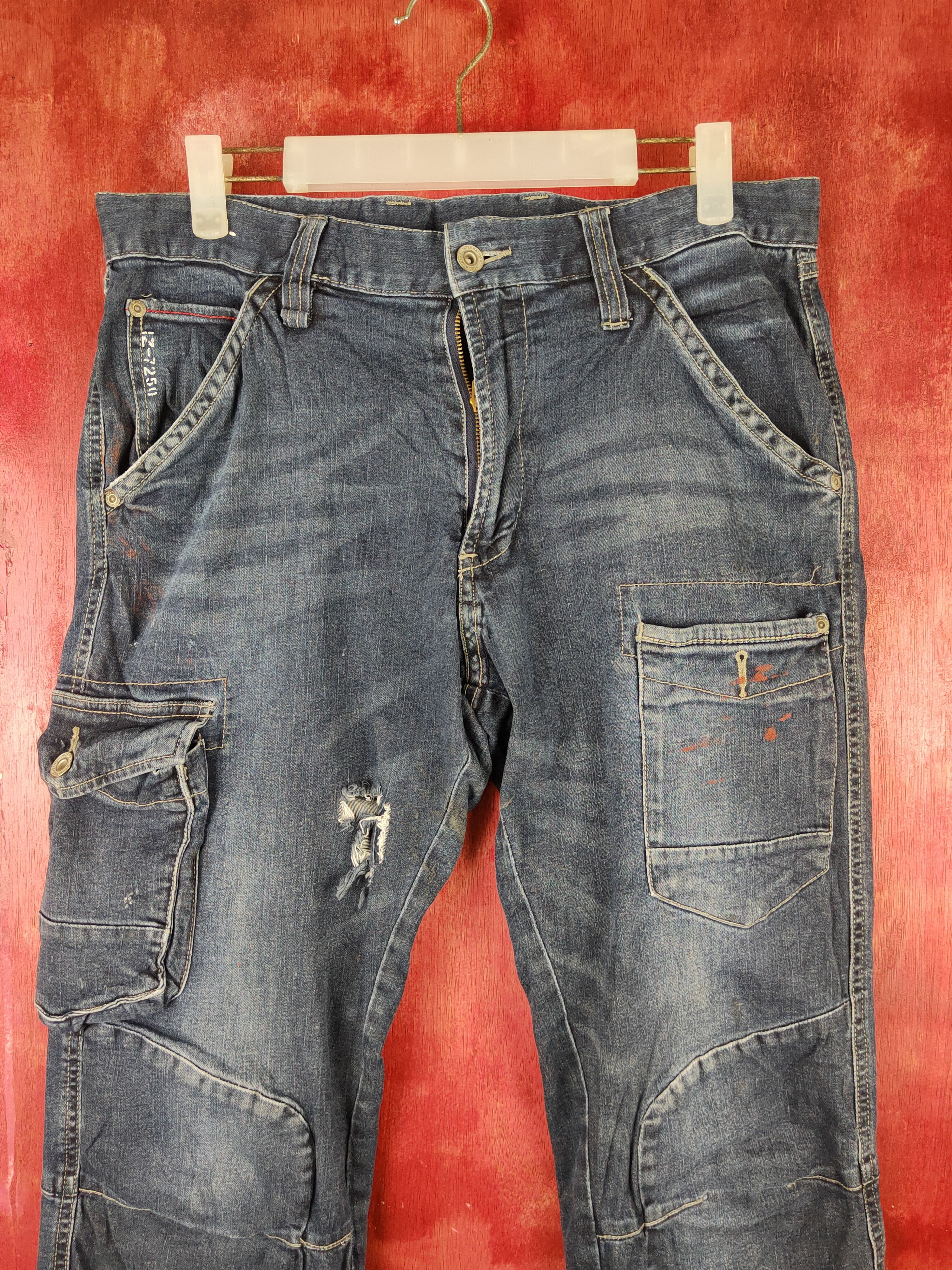 Japanese Brand Japanese Brand Dark Blue Multipocket Tactical Denim #S1538 Size US 33 - 2 Thumbnail