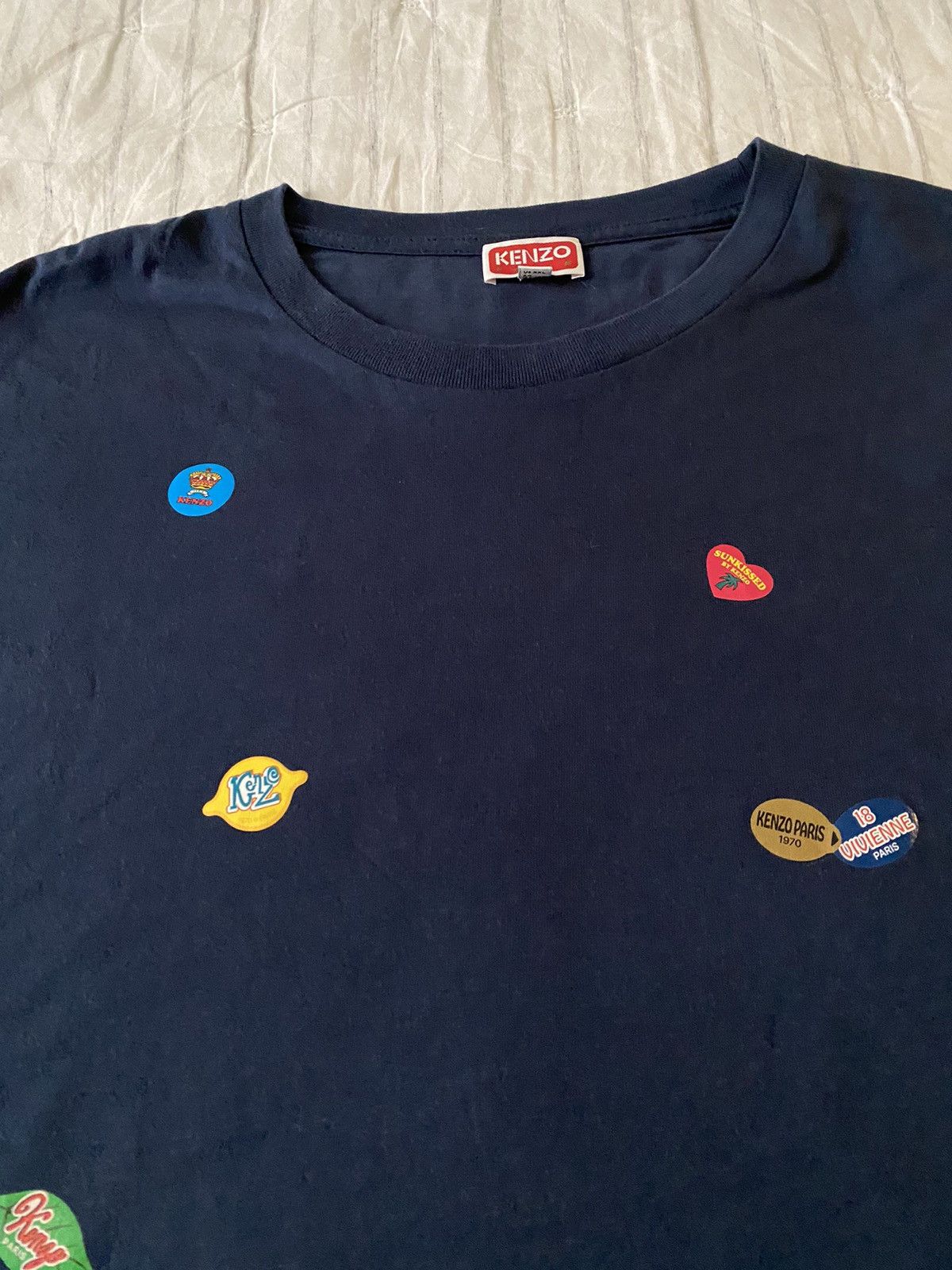 Kenzo Kenzo Fruit Stickers Classic T-shirt XXL Size US XXL / EU 58 / 5 - 5 Thumbnail