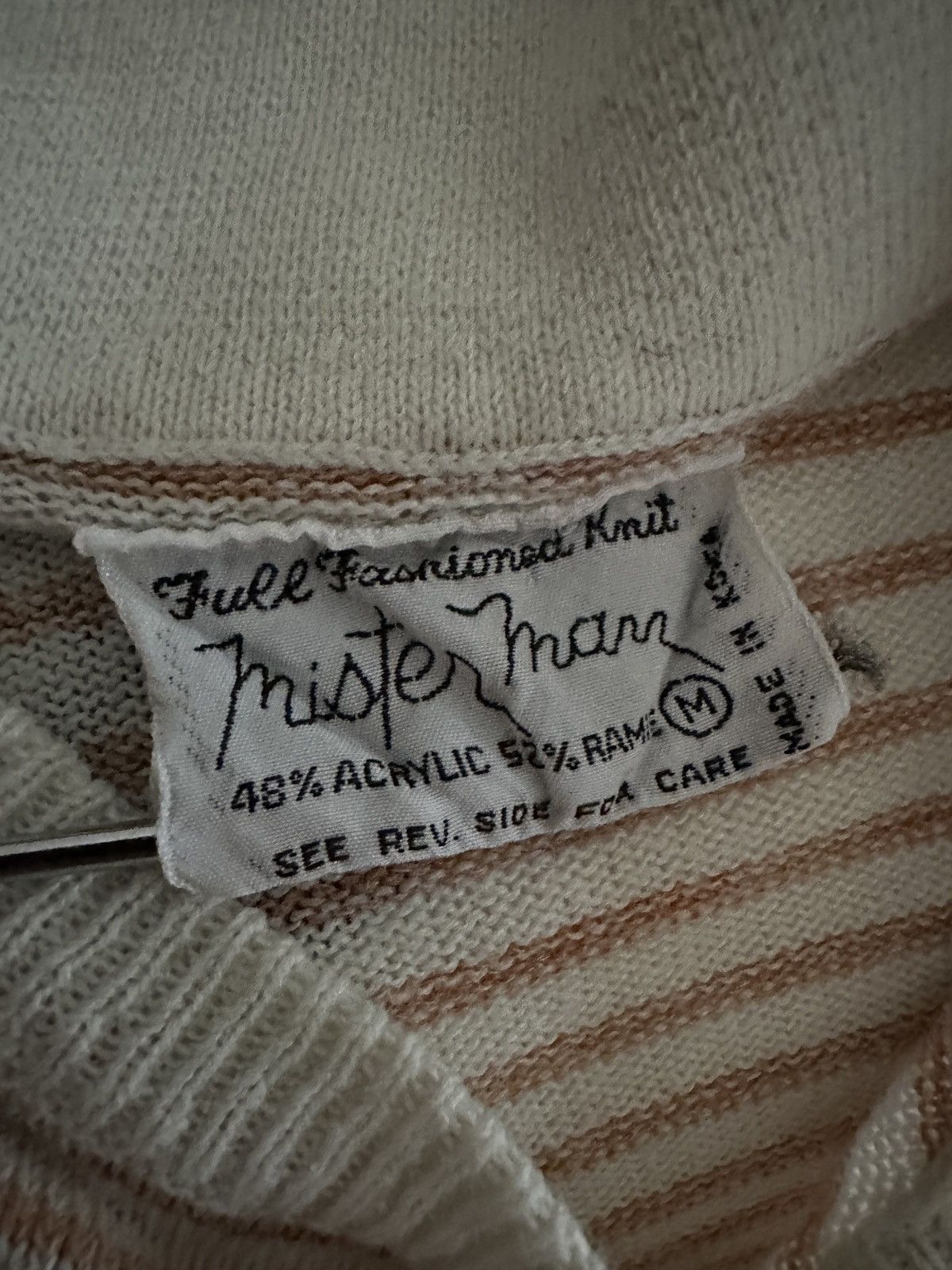 Vintage Vintage 70s Striped Knit Polo Shirt Size US M / EU 48-50 / 2 - 3 Thumbnail
