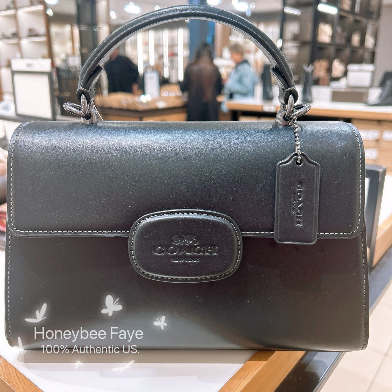 Coach Eliza Top Handle Bag Gunmetal/Black CT852 Size ONE SIZE - 1 Thumbnail