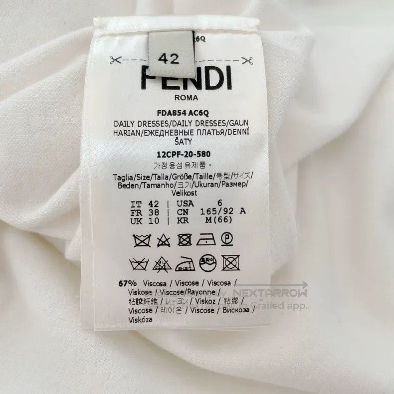 Fendi Fendi White suspender knitted dress Size S / US 4 / IT 40 - 6 Thumbnail