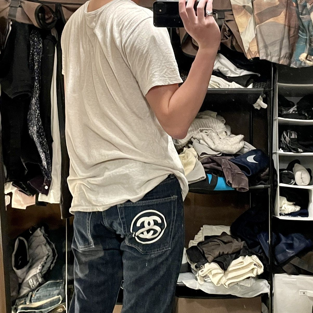 STUSSY DENIM WAHSED USED PANTS DOUBLE S