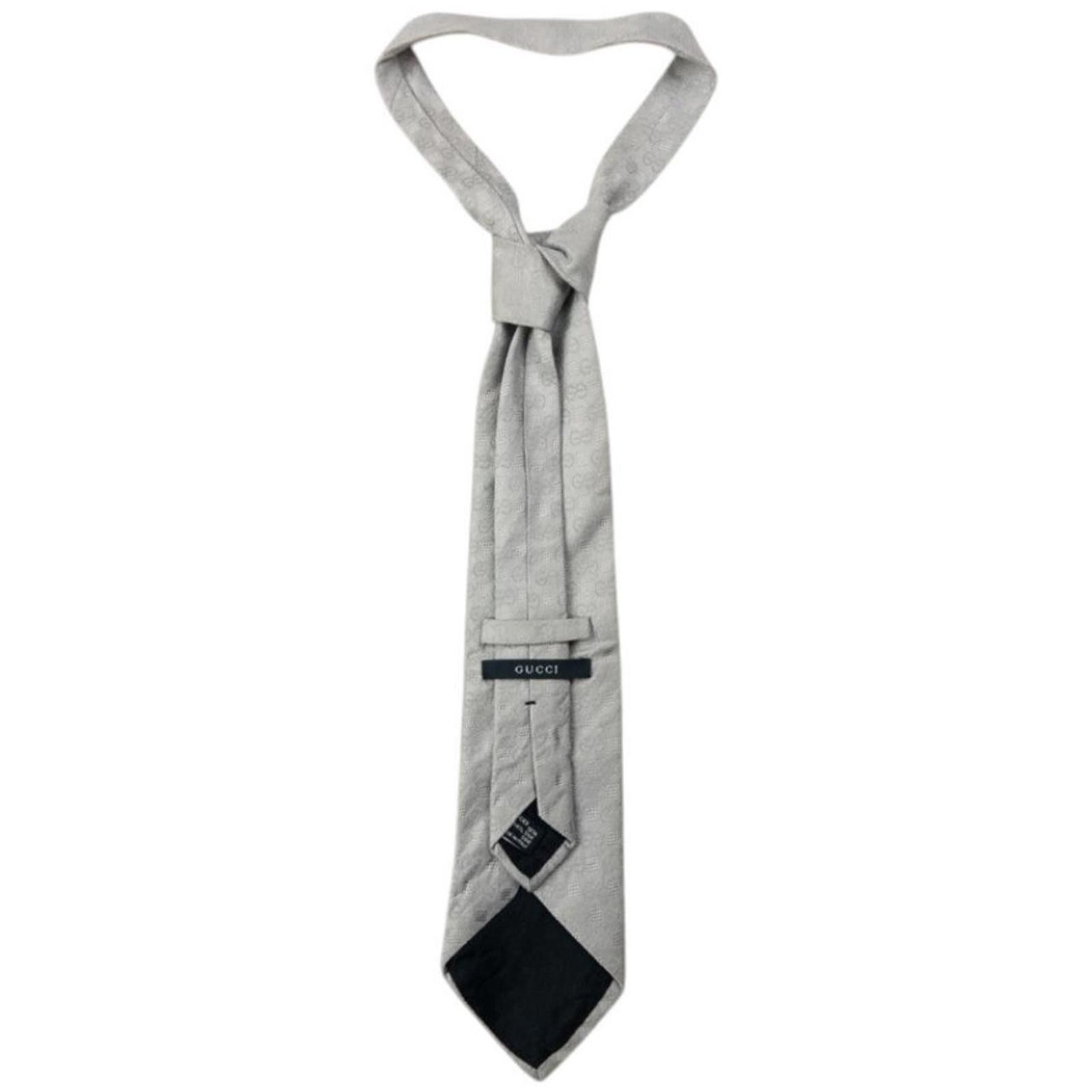Gucci Vintage Gucci Monogram Silk Tie Size ONE SIZE - 2 Thumbnail