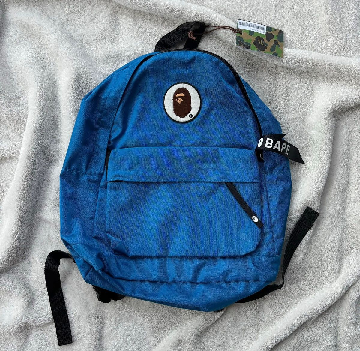 Bape Bape Blue Circle Ape Head Logo Backpack Size ONE SIZE - 1 Preview