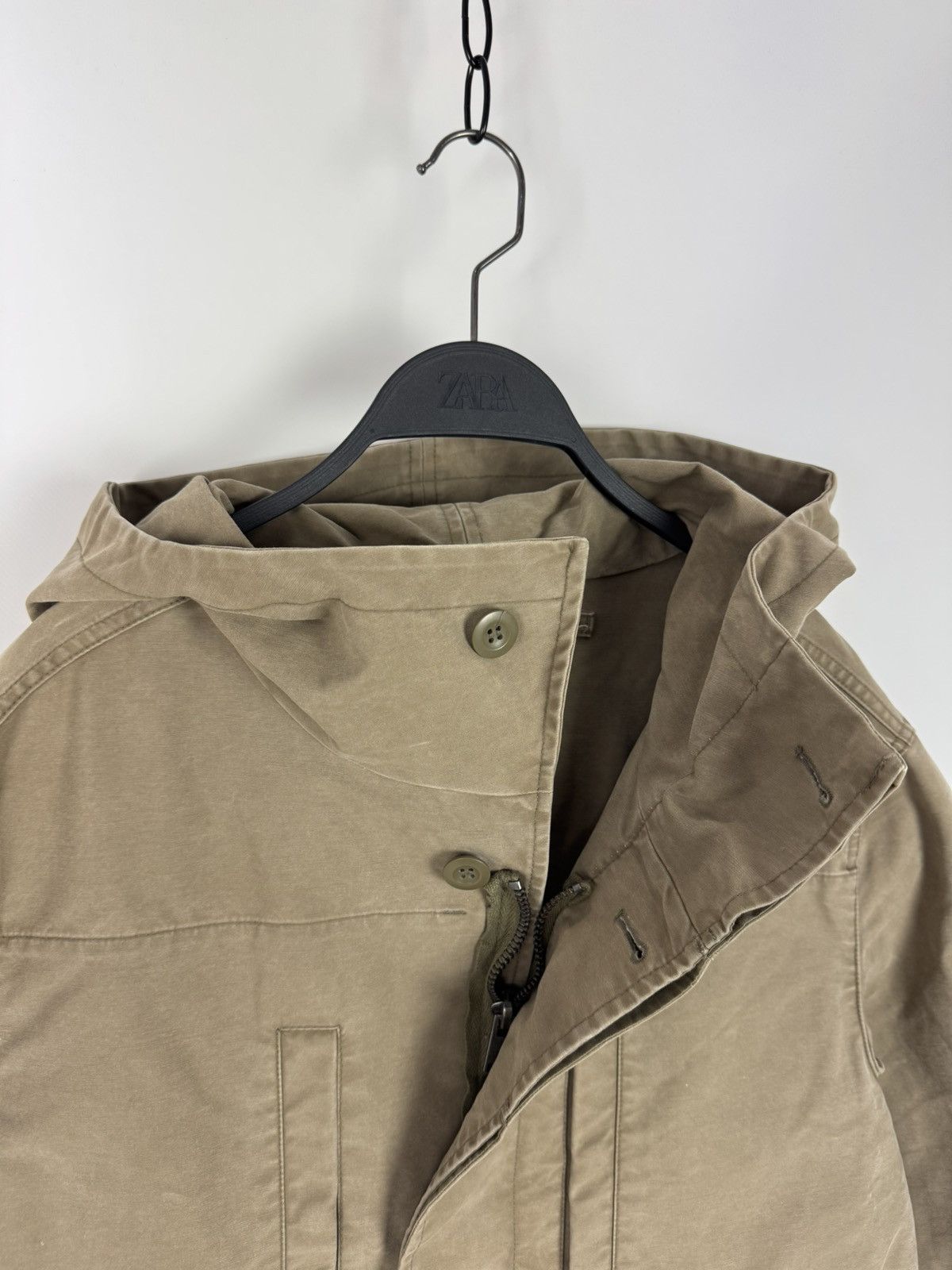 Allsaints AllSaints Bedard Washed Cotton Midi Jacket Size US M / EU 48-50 / 2 - 6 Thumbnail