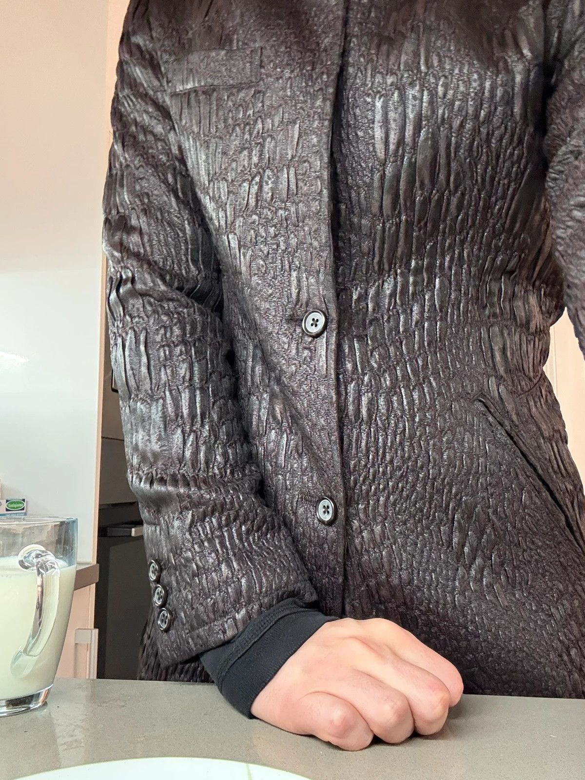 Tornado Mart Tornado Mart alligator textured vampire light overcoat Size US M / EU 48-50 / 2 - 10 Thumbnail