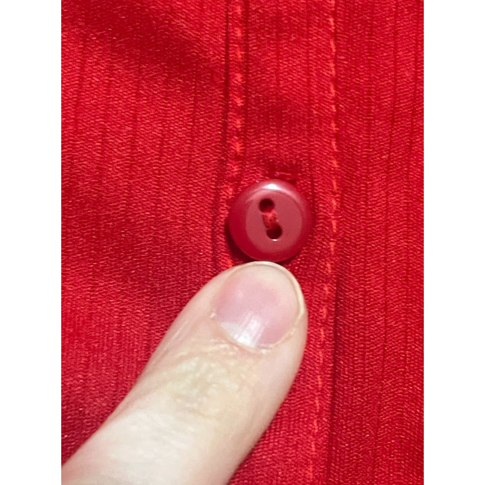 Vintage Zoey Beth Shirt Women's Plus Size 3X Red Button-Up 3/4 Sleeve Casual Solid Modern Size XXL / US 16-18 / IT 52-54 - 5 Thumbnail