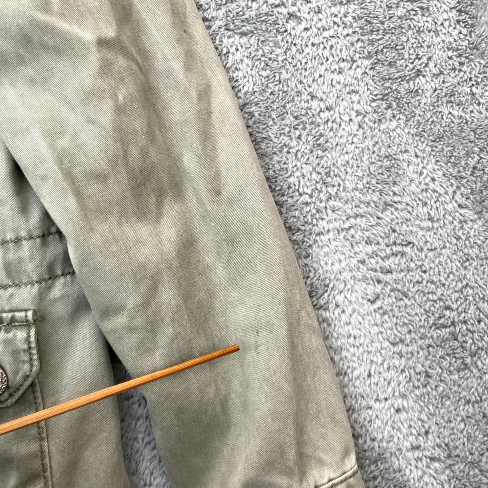 Levi's VINTAGE Levi's Jacket Womens Large Green Anorak Coat Utility Field Army Canvas Faded Size L / US 10 / IT 46 - 5 Thumbnail