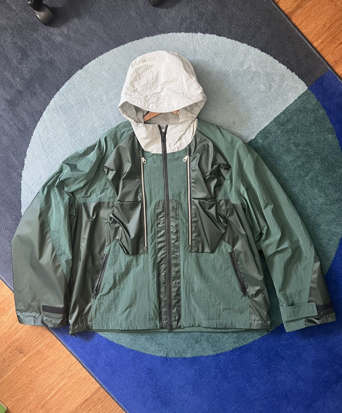 Other Undermycar Green 3D Windbreaker Jacket - Deadstock, Rare Size US L / EU 52-54 / 3 - 3 Thumbnail