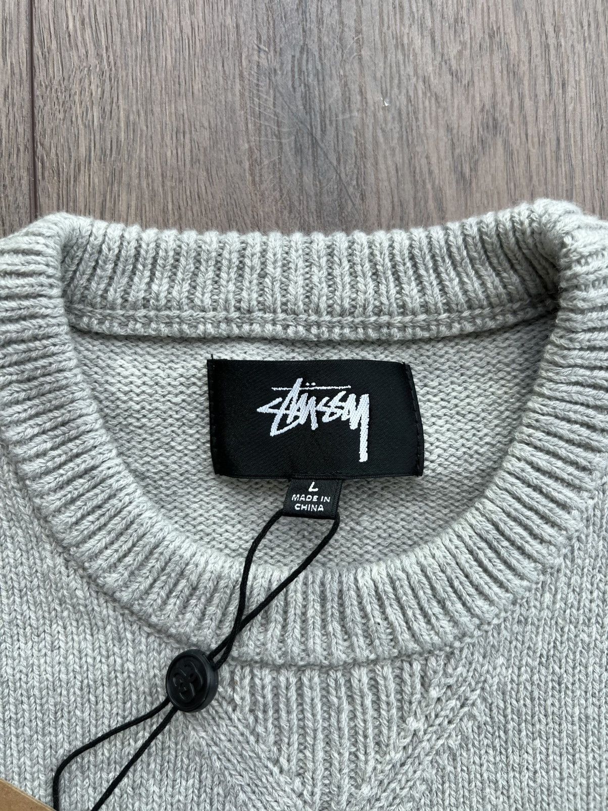 Stussy Stussy Handwritten Sweater Heather Grey Large Size US L / EU 52-54 / 3 - 4 Thumbnail