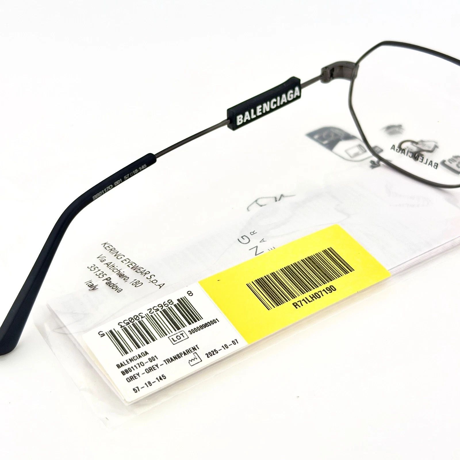 Balenciaga BALENCIAGA TAG 0117 Black Unisex Eyeglass BB0117O 001 Size ONE SIZE - 6 Thumbnail