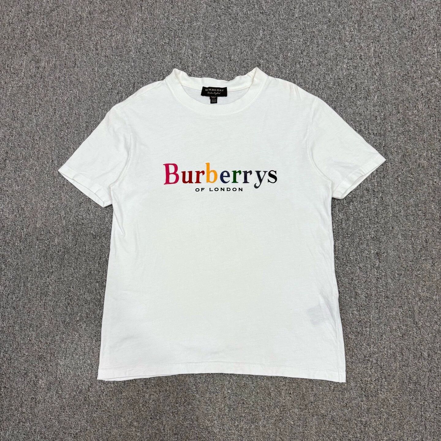 Burberry Burberry white rainbow emb s/s logo XXS 95 new Size XXS / US 00 / IT 34 - 1 Thumbnail